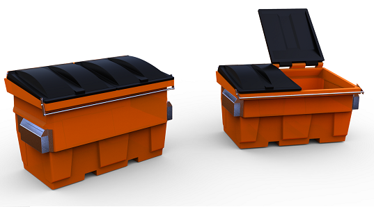 Plast-ax 1.5m3 & 2 cube front load waste bins