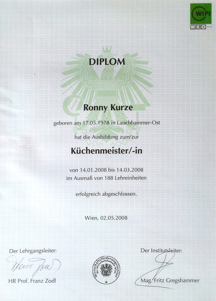 Ronny Kurze - Diploma