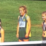 REBECCA BAKER: GOLD MEDAL 1500mtr run at NZSS Athletic Champs in Hastings, 1 & 2 Dec 2017.