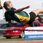 Promising track runner Paris Munro proved she was also a dab hand at high jumping during the WHS Jnr Track & Field Champs at Cooks Gardens, Chron 2/3/17