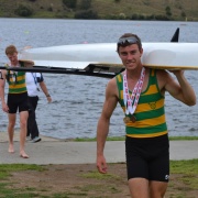 MATTHEW WRIGHT & NATHAN LUFF with their medals, Maadi Cup, Rotorua 9/4/16.