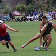 Mitchell Millar (in front) & Blair Osborne playing Mahurangi in Auckland 2015.