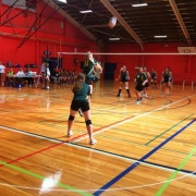 Meghan passing at the NSS Volleyball Champs, Palmerston North, 26 > 31 March 2017.