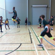 Judah faking at the NSS Volleyball Champs, Palmerston North, 26 > 31 March 2017.