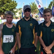 Boys competing in the NZSS Triathlon Champs held in Wanganui, 29-31 March 2017.