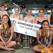 WN Reg Short Course Winter Champs - Tawa Trophy for best team stats. WHS students results: SARYA LOWER (15) bagged eight, incl two GOLD, four SILVER & a brace of BRONZE; ELENA FORLONG (17) chipped in with a SILVER & three BRONZE & AMELIA CRONIN-TOWNSEND (13) a BRONZE, Chron 17/8/16.