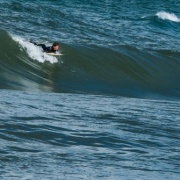 WHS students surfing at Castlecliff Beach, 2017.