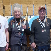 WHS student LIONEL TREWEEK (left) with his medal at NZ Nationals, Palmerston Nth. Lionel came 5th Jnr boy's recurve & won BRONZE in the match play, Chron 26/8/16.