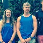 AWESOME QUARTET:  AIDEN NOSSITER, ERICA TANNER, MAX BROWN & TOBY BROOKE at Lake Karapiro, Chron 14/2/15.