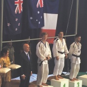 Former student FINN BROWN wins SILVER Snr men’s U-73kg weight class; BRONZE Jnr men U-73kg, OJU Continental Champs in Tonga 29/30 April, RCP 4/5/17.