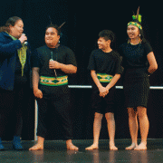 Wiremu Rogan, Roman Kotuhi-Brown & Leighton Kotuhi-Brown after performing.