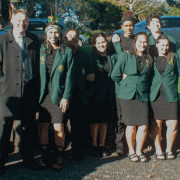 Senior Kapa Haka members with the Principal, Mr Martin McAllen.