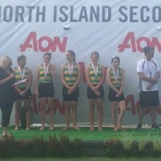 Girls U16 Squad SILVER Medal, NISS Rowing Champs at Lake Karapiro, 2-4 March 2018.