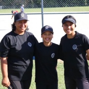 Girls Softball Team Coach Kay Kotuhi-Brown with her children Roman and Leighton who both play Softball for WHS, Summer Tournament week 19-23 March 2018.