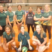 Junior A Girls Volleyball Team - 1st Whanganui schools comp at Jubilee Stadium, 4/4/18.