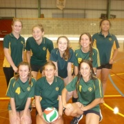 Senior A Girls Volleyball Team - 2nd Whanganui schools comp at Jubilee Stadium, 4/4/18.