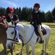 Jaime Hogg on Step It Up; 2nd in the Equitation round in her Category; NI Showhunter Team Champs in Foxton 28-30 September 2018.  