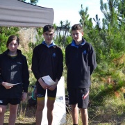 Yr 9-10 Boys: Arlo Johnston (left) - 2nd; WSS Mountain Bike Champs at Pauri Lake MTB Course, Kaitoke 22/6/18.