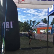 Libby Abbott finishing 21st in her grade at the NZSS Triathlon, March 2018.
