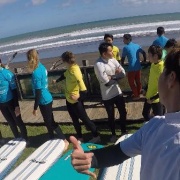 International students Surf Trip, New Plymouth 14/3/18.