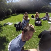 International students Surf Trip with TIC Jason Shepherd, New Plymouth 14/3/18.