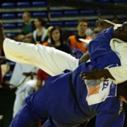Teenage Whanganui Judo prodigy KEIGHTLEY WATSON decks an opponent on his way to GOLD at the Matsuru Dutch Open Espoir in Holland in the plus 90kg under 18 division, Chronicle 17/1/18.