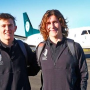 Jack Clifton & Liam Lace flew out of Whanganui to connect with their AK Airport flight to the Northern Hemisphere for the 2018 ICF Canoe Sprint Jnr & U23 World Champs, Chronicle 7/7/18.