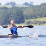 Toby Brooke (ex student) Gold K1 5000 NZ Canoe Sprint Champs at Lake Karapiro, Chronicle 1/3/18.