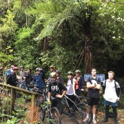Mr Watkins OUT2 class mountain biking up at K-Loop track Palmerston North, 11/6/18.