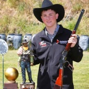 BRADLEY MCDOWELL WINS BACK-TO-BACK NZ COWBOY ACTION SHOOTING TITLES, Chronicle 21/11/18. Photo / Stuart Munro.