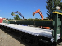 First side of carriage being put into place