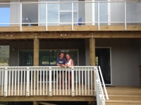 Home owners enjoying an early summer holiday