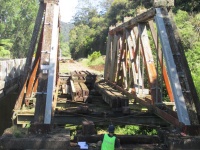 Railway tracks removed from Waitekauri Bridge.