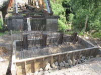 Boxing for new abutment.