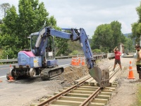 Track being laid by GFR Staff.