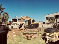 Beginning of the earthworks