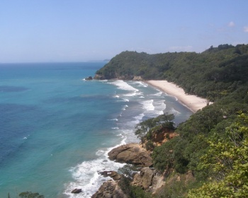 looking at Orakawa Bay from Homanga Bay