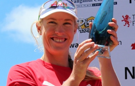 Kim with the Philippa Baker-Hogan trophy