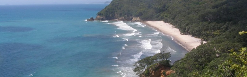 Homunga looking down to Orakawa Bay