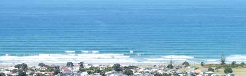 Looking out to Mayor Island from Waihi Beach