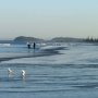 looking down Waihi Beach towards Bowentown